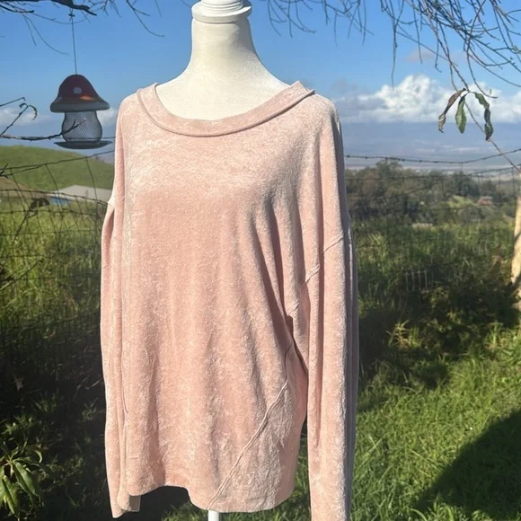 Free People Pink Long Sleeve Top - Picture 4 of 9